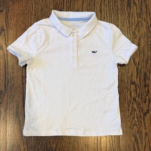 Girls Small Vineyard Vines White Polo Kids Shirt